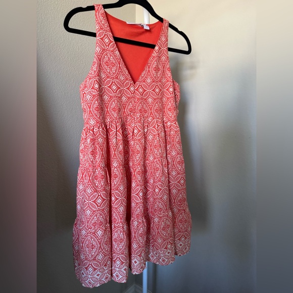 Sold. 🌺Sincerely Jules Coral Print V-Neck Sundress - Picture 2 of 4